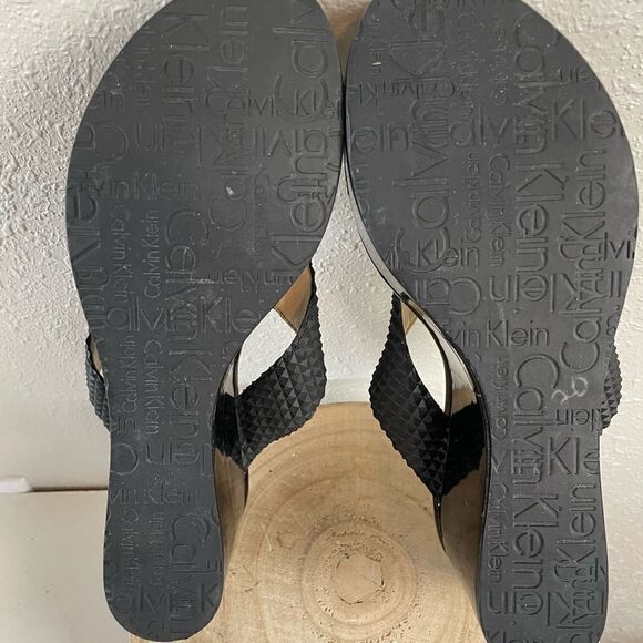 Calvin Klein Gemma Wedge Platform Sandals Size 9.5M EUC - Picture 5 of 6